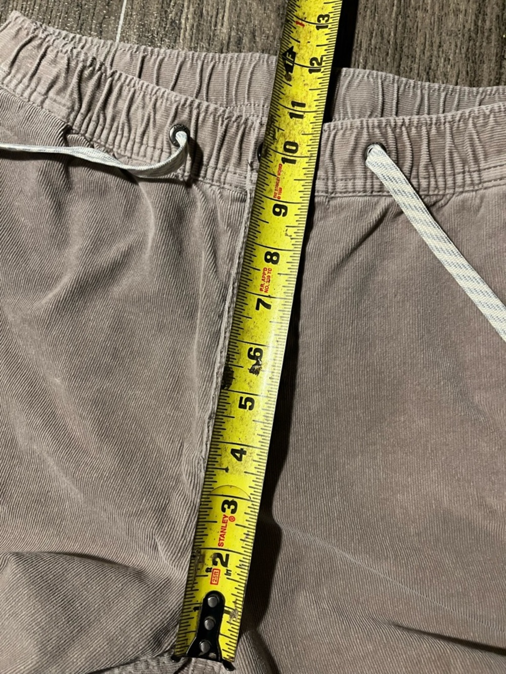 Vuori Corduroy Pants Mens Small Beige Cotton Stretch Jogger Elastic Waist V440 - Picture 7 of 9